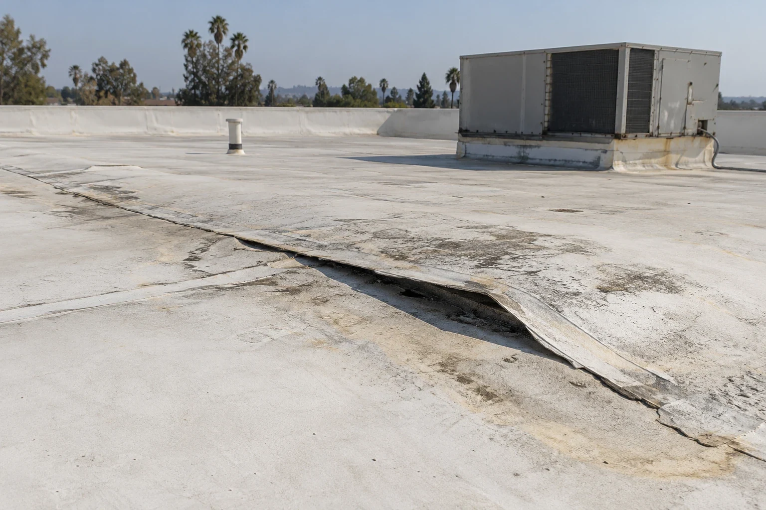 Commercial Roof Seam Failure Repair in Concord, CA