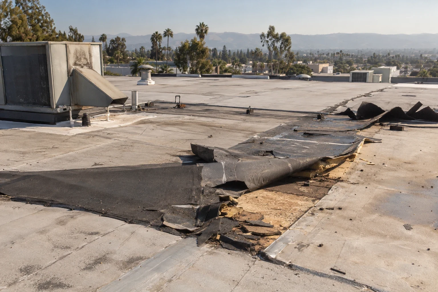 Roof damage repair in Concord, CA
