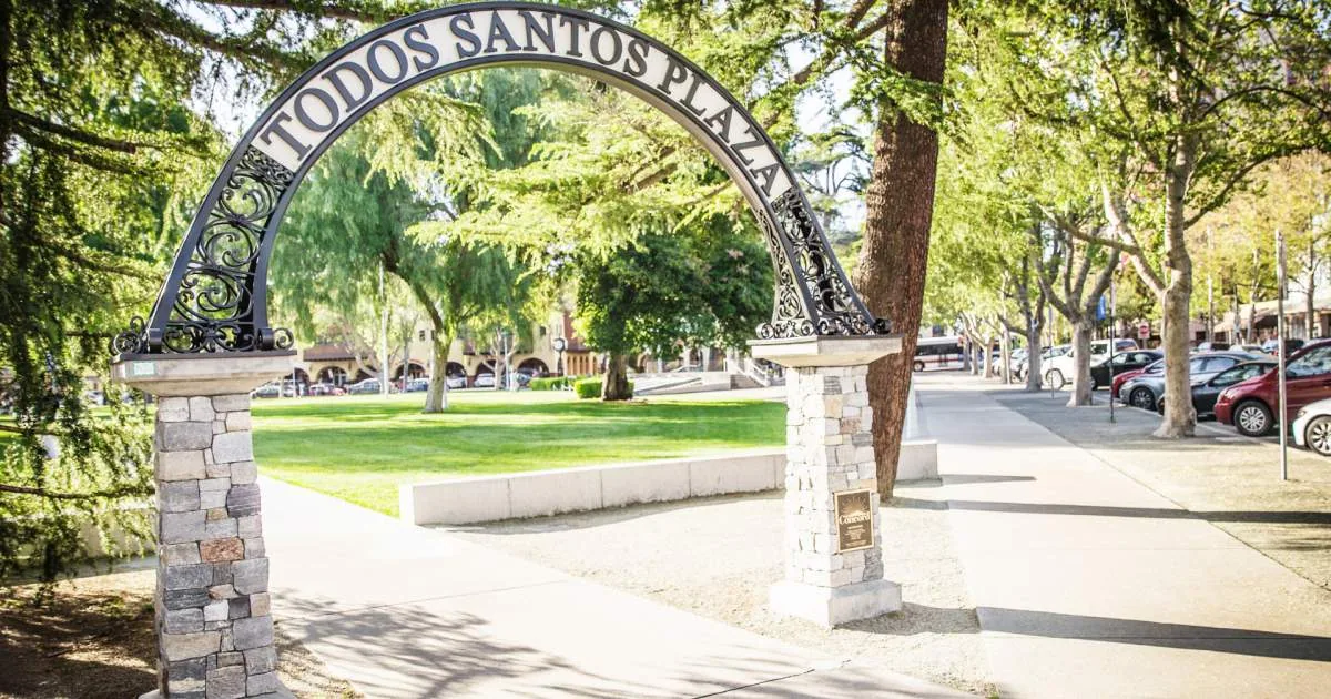 Todos Santos Plaza arch in Concord, CA